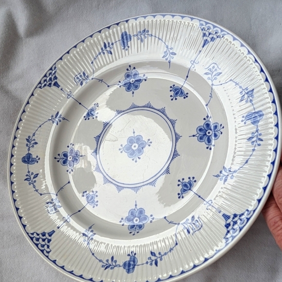 Reserved For KM Furnivals England Denmark Blue Dinner Plates-2 - Picture 2 of 13